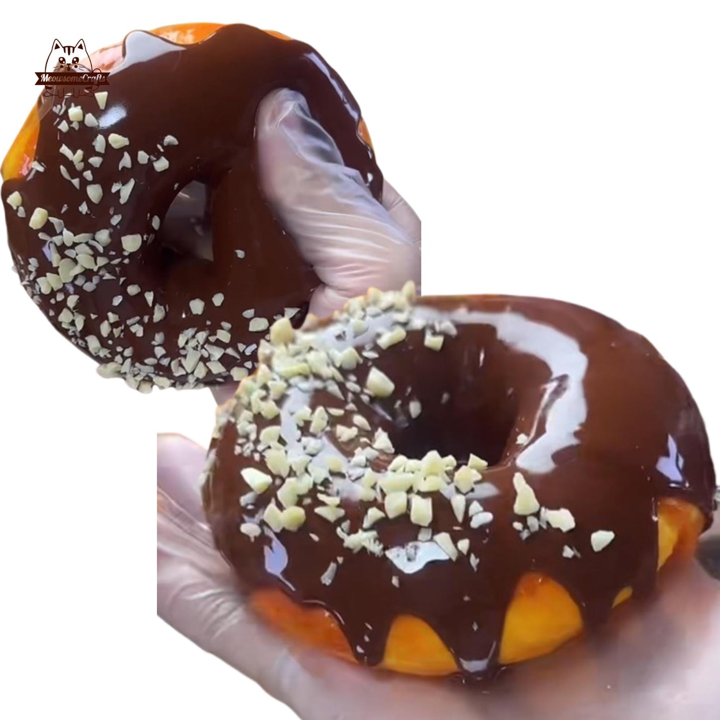 Soft Chocolate Donut Food Taba Squishy Squeezable Stress Relief Sensory Fidget Toys