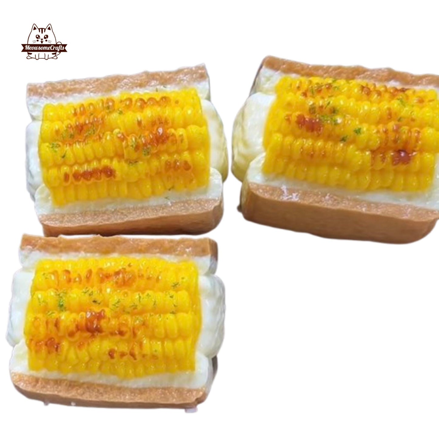 Realistic Corn Bread Squishy Toy Stress Relief Slow Rising Fidget Toy