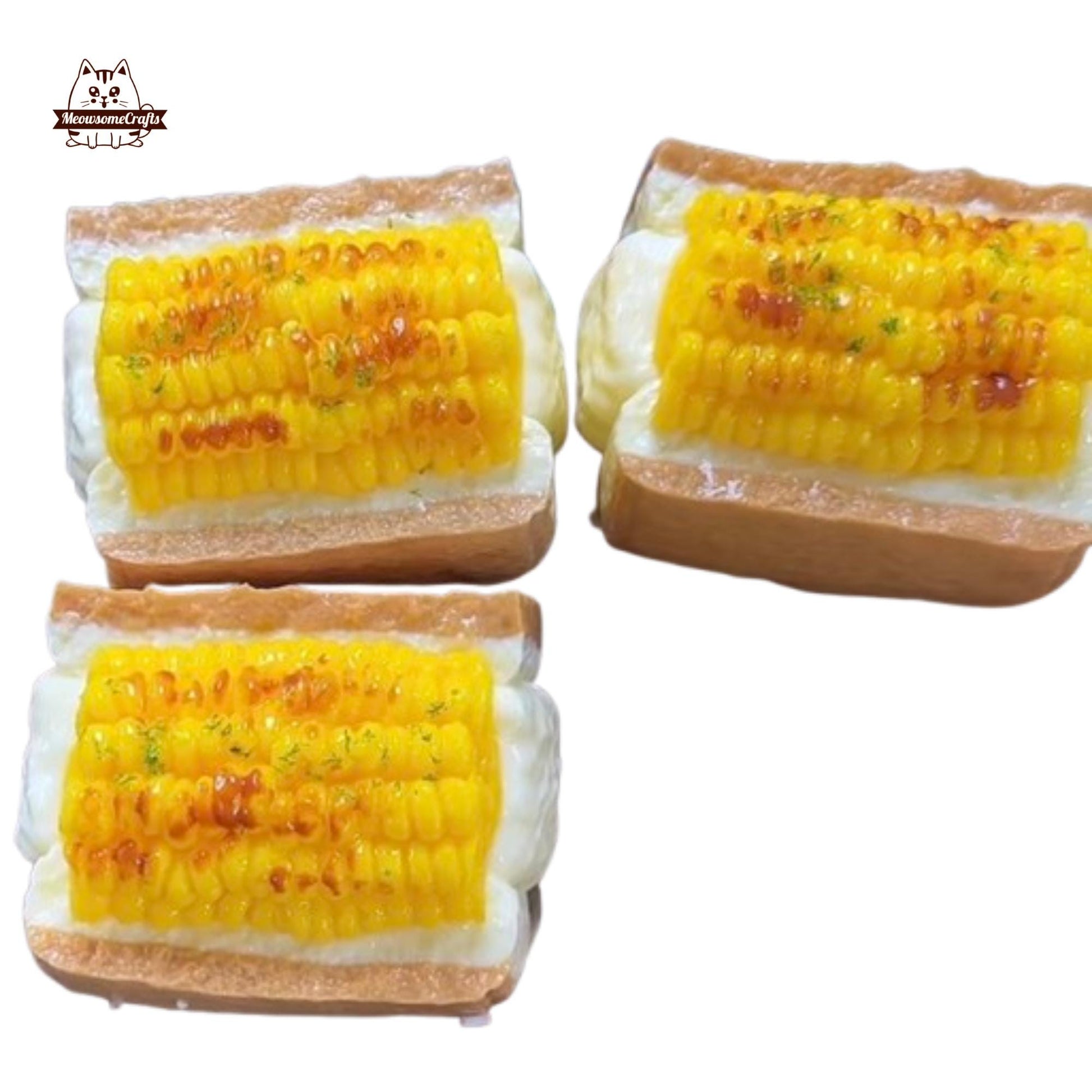 Realistic Corn Bread Squishy Toy Stress Relief Slow Rising Fidget Toy