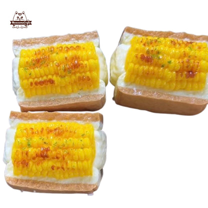 Realistic Corn Bread Squishy Toy Stress Relief Slow Rising Fidget Toy