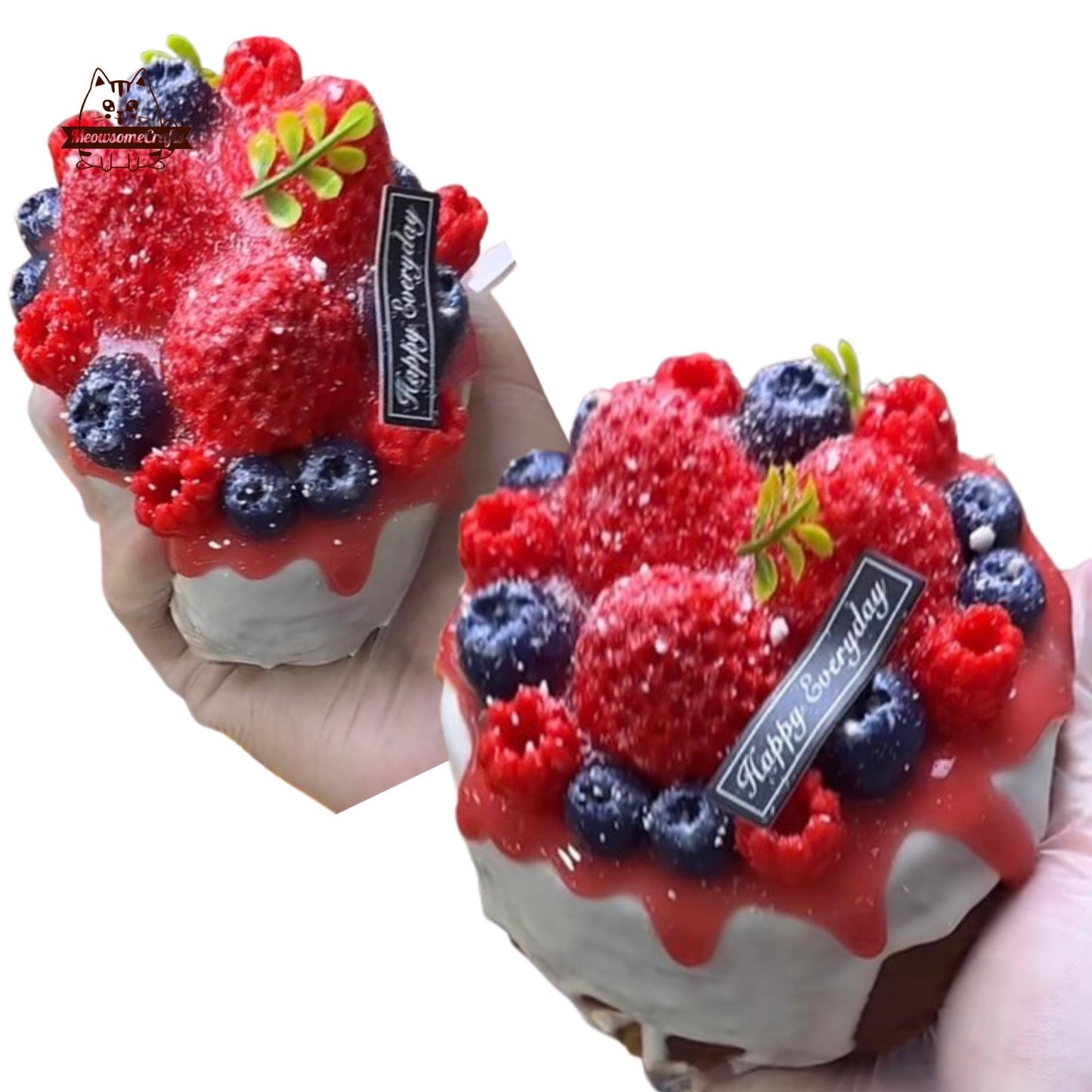 Realistic Berries Chocolate Cream Cake Taba Squishy Slow Rising Stress Relief Fidget Toy Gift