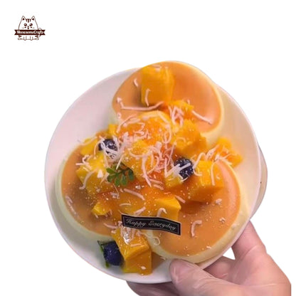 Realistic Soufflé Cake Taba Squishy Slow Rising Stress Relief Fidget Toy