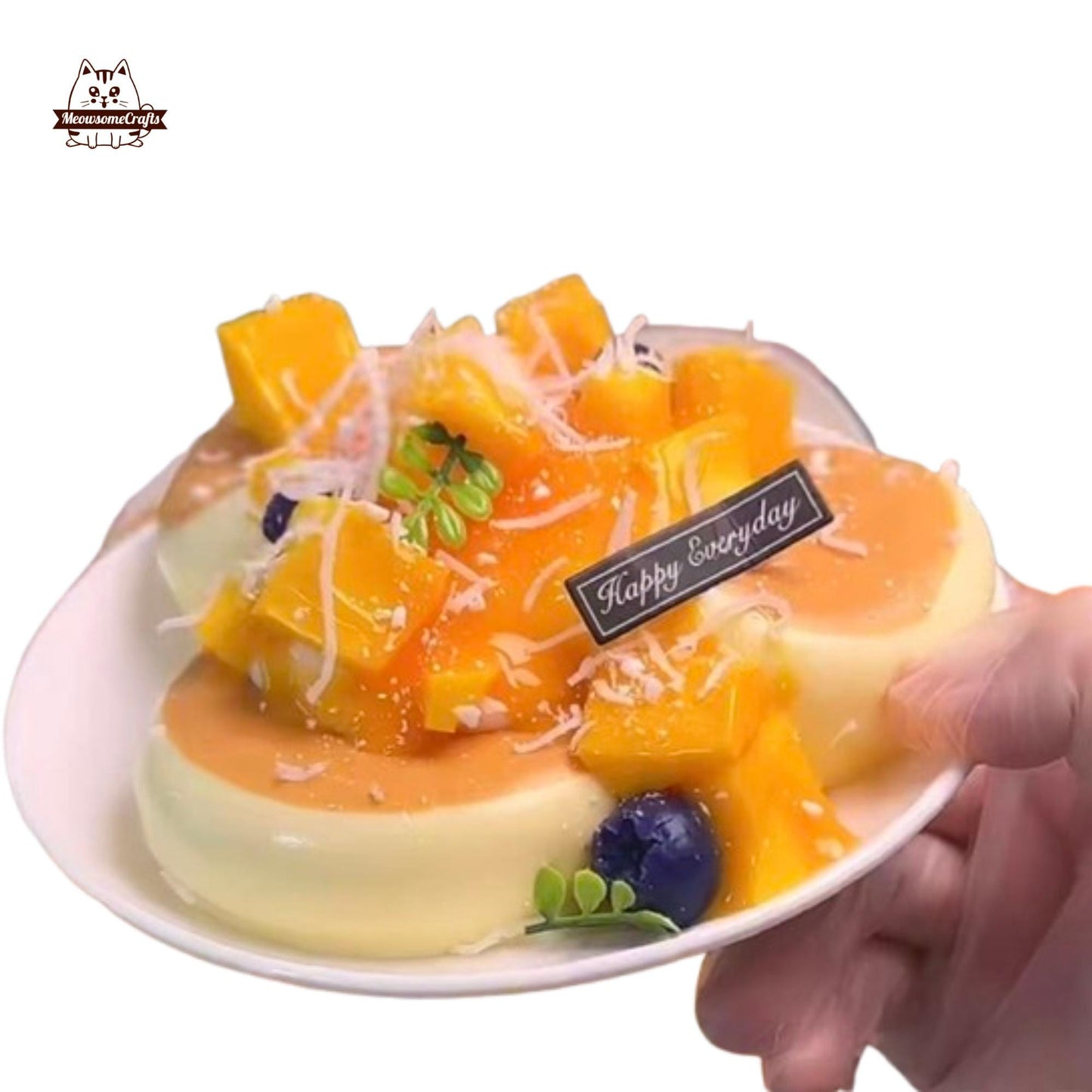 Realistic Soufflé Cake Taba Squishy Slow Rising Stress Relief Fidget Toy