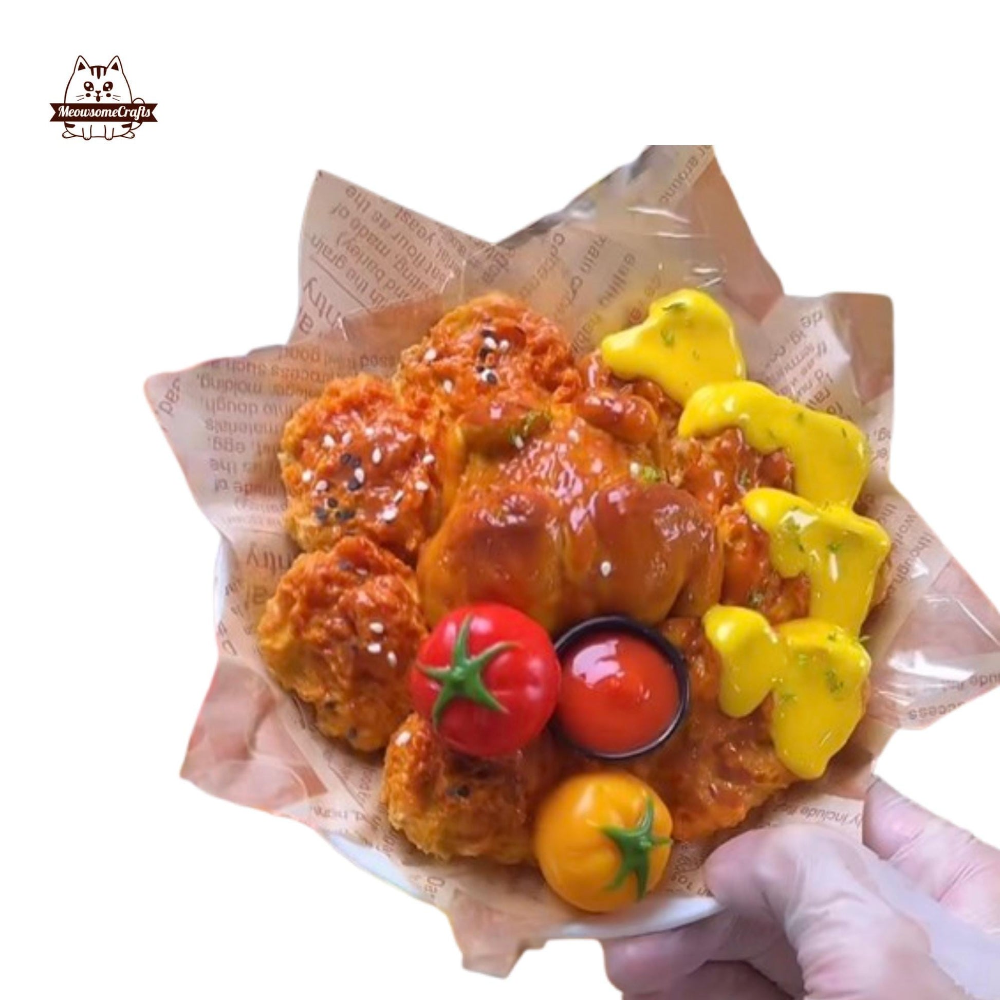 Soft Fried Chicken Food Taba Squishy Slow Rising Stress Relief Fidget Toy