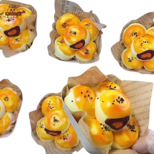 Realistic Bread Bun Food Squishy Squeezable Stress Relief Sensory Fidget Toy