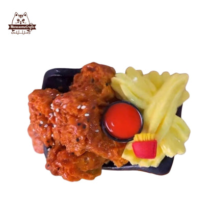 Fried Chicken and Fries Squishy Toy Food Squishy Squeezable Stress Relief Sensory Fidget Toy