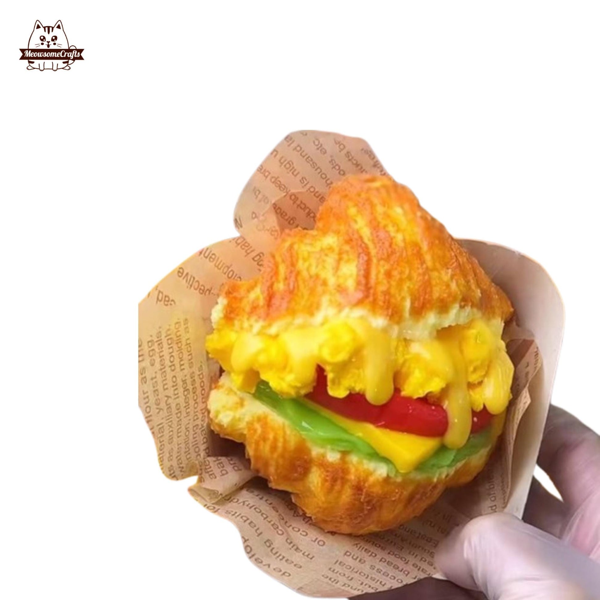 Realistic Croissant Food Squishy Stress Relief Toy Collectible Fidget Toy