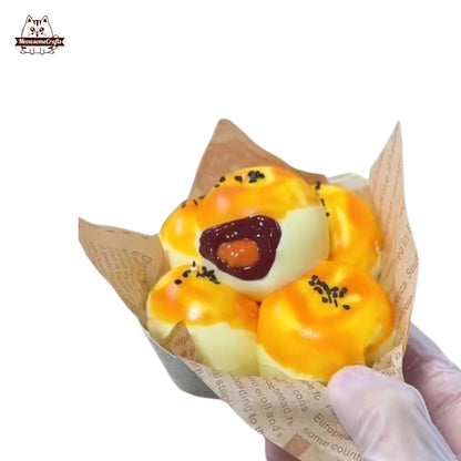 Realistic Bread Bun Food Squishy Squeezable Stress Relief Sensory Fidget Toy
