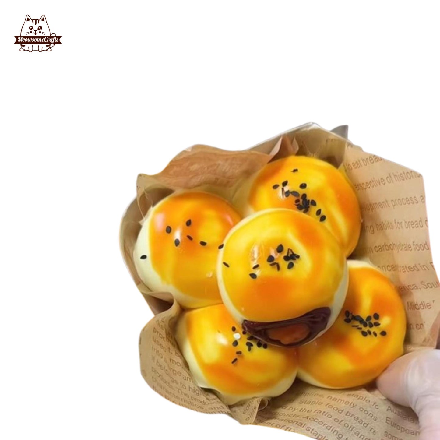 Realistic Bread Bun Food Squishy Squeezable Stress Relief Sensory Fidget Toy