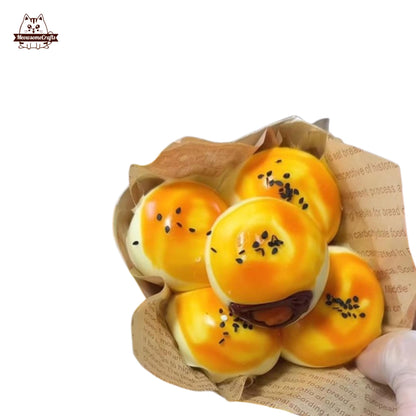 Realistic Bread Bun Food Squishy Squeezable Stress Relief Sensory Fidget Toy