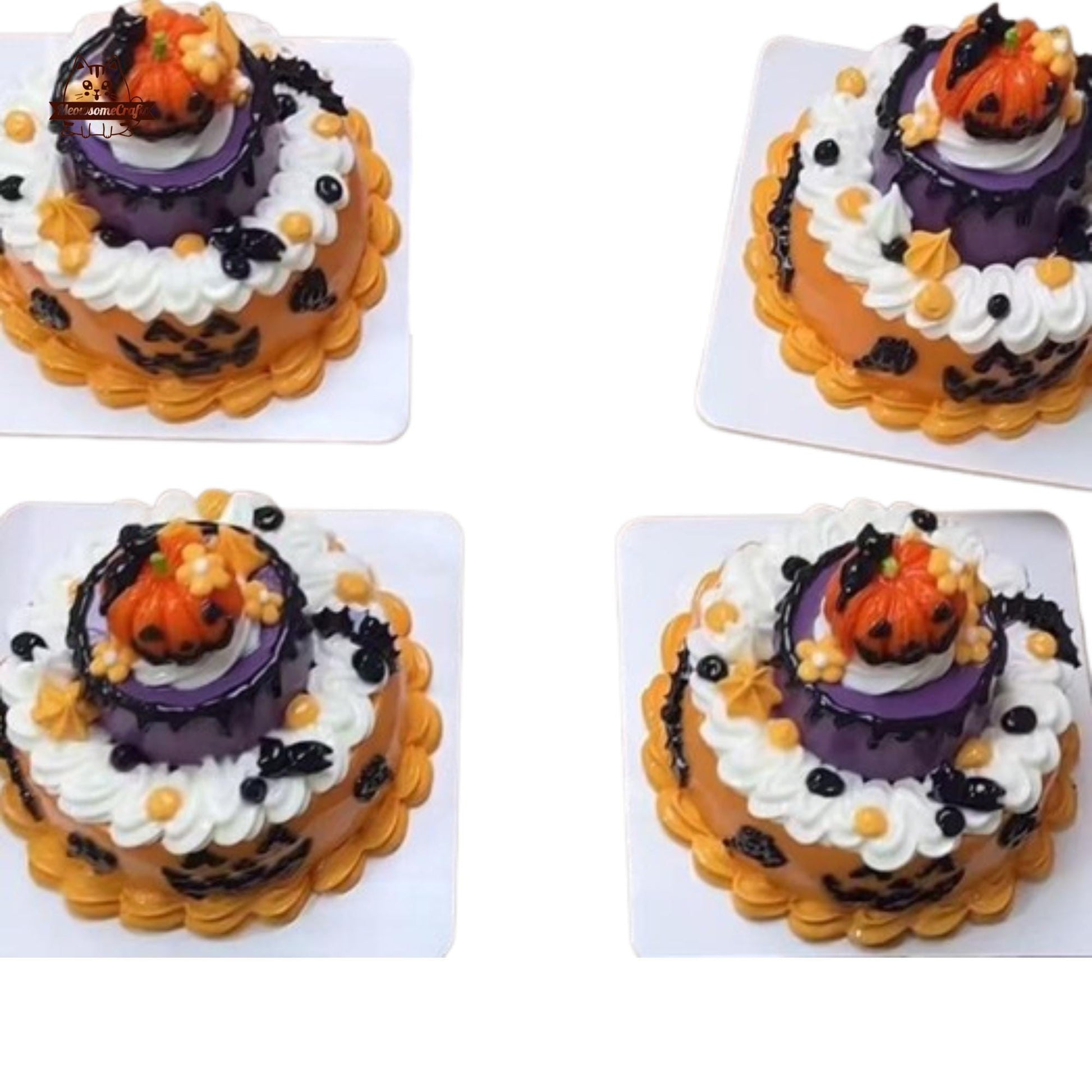 Halloween Pumpkin Cake Food Squishy Squeezable Stress Relief Sensory Fidget Toy