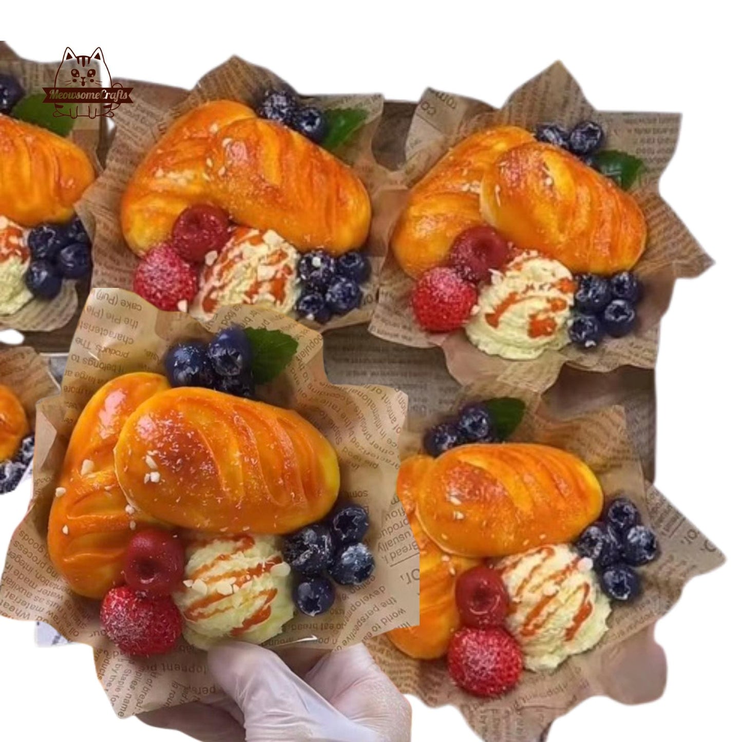 Bakery Fruit Dessert Food Squishy Squeezable Stress Relief Sensory Taba Fidget Toys