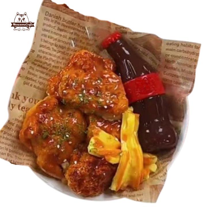 Realistic Chicken Nuggets Soda Food Squishy Squeezable Stress Relief Sensory Toy