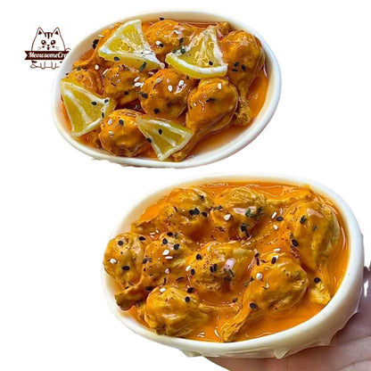 Realistic Chicken Drumsticks Food Squishy Stress Relief Toy Collectible