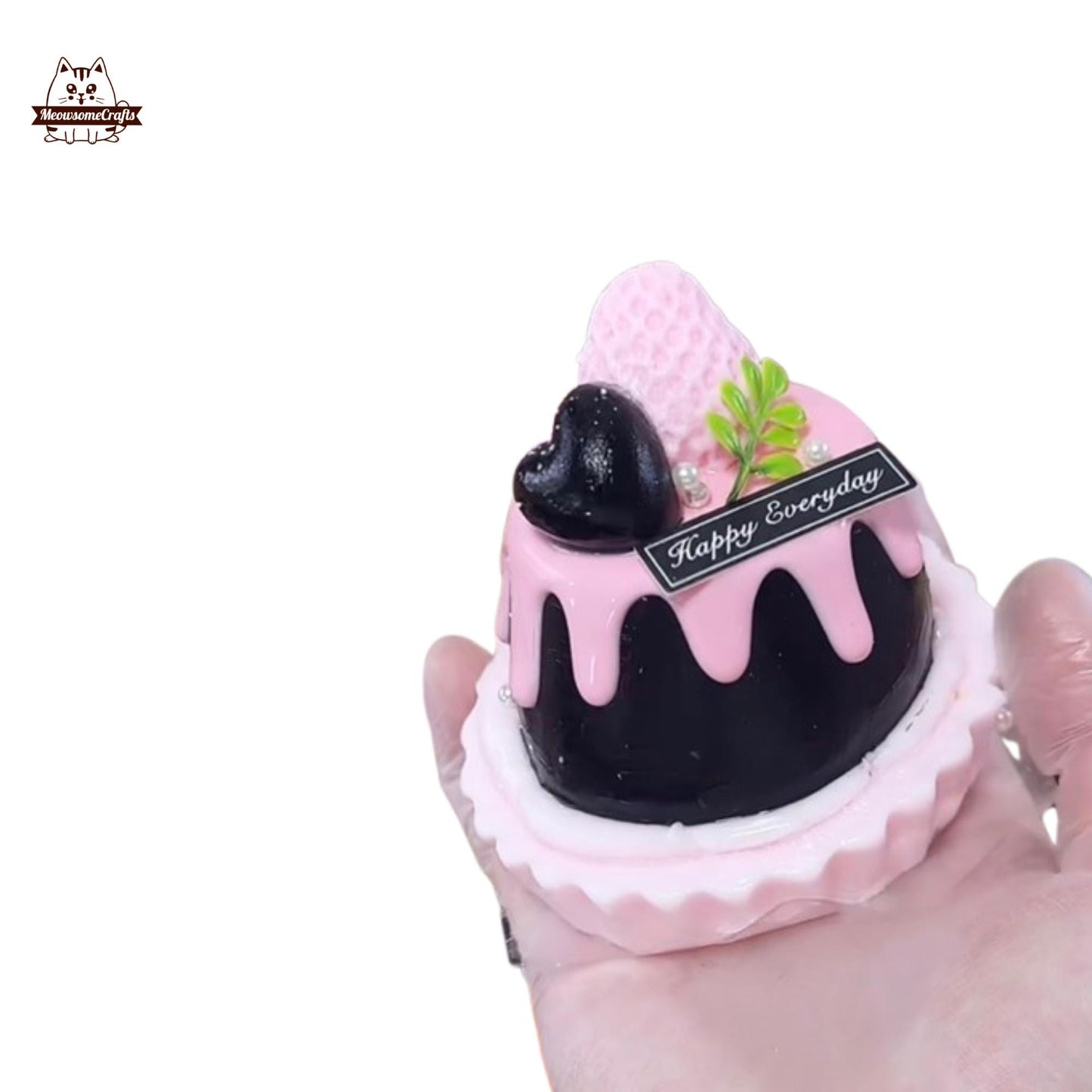 Kawaii Strawberry Pudding Dessert Food Squishy Squeezable Stress Relief Sensory Taba Fidget Toy