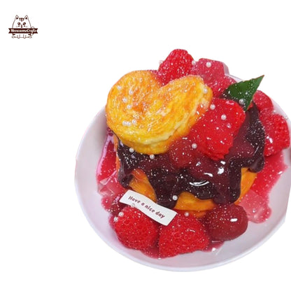 Realistic Strawberry Cookies Cake Squishy Squeezable Stress Relief Sensory Fidget Toy