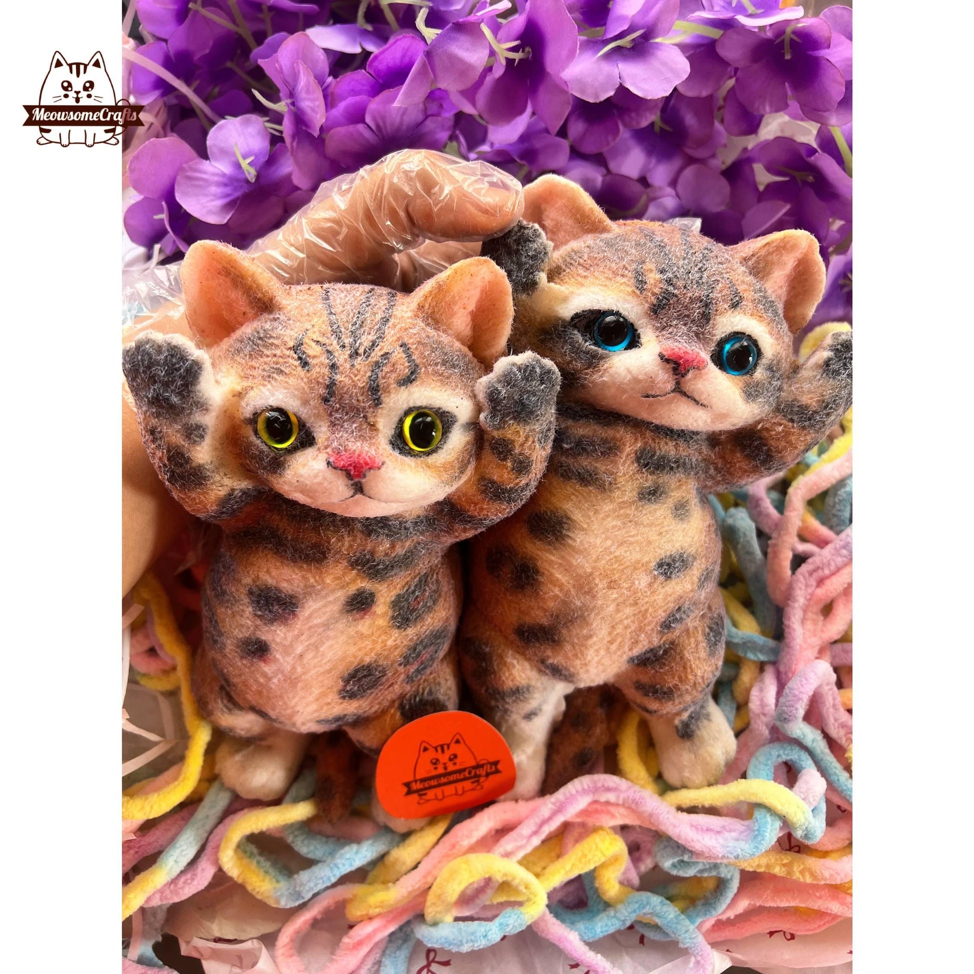 Soft Taba Furry Laying Playful Bengal Kitty Animal Squishy Squeezable Stress Relief Sensory Fidget Toy