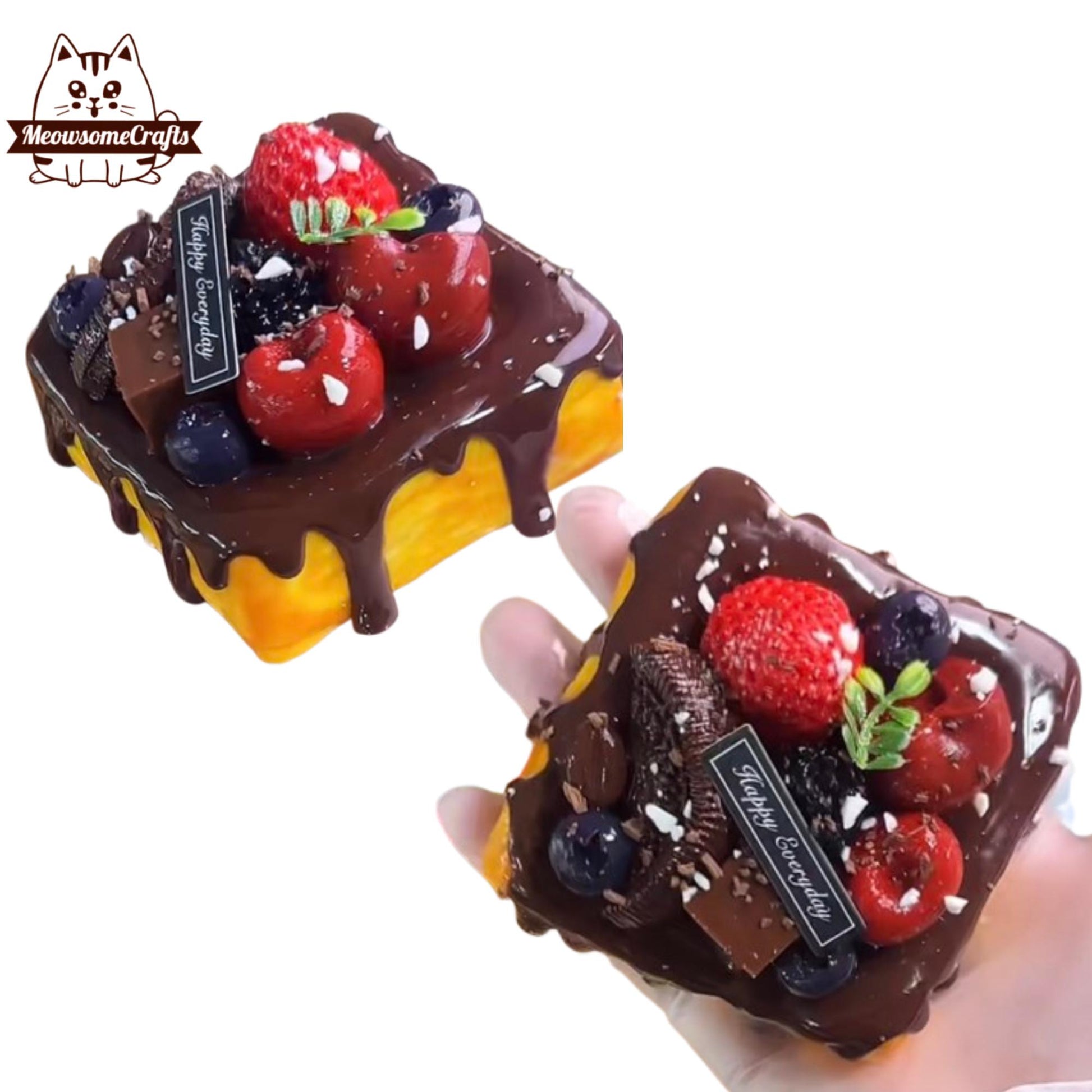 Realistic Cherry Strawberry Cake Taba Squishy Slow Rising Stress Relief Fidget Toys