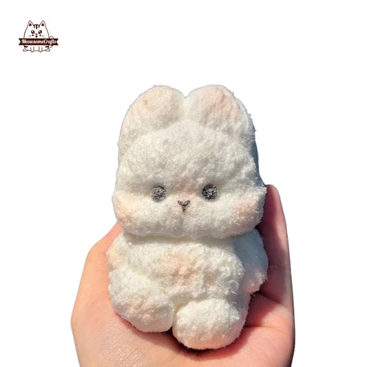 Furry Ice Cream Bunny Rabbit Squishy Squeezable Stress Relief Sensory Fidget Toys Gift