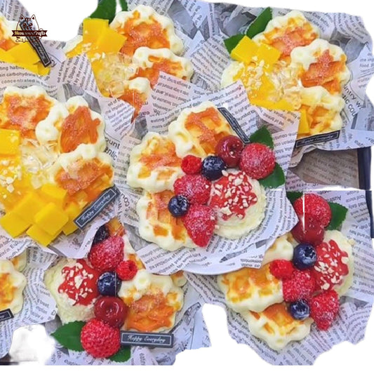 Realistic Ice Cream Waffle Fod Taba Squishy Dessert Stress Relief Bakery Fidget Toy