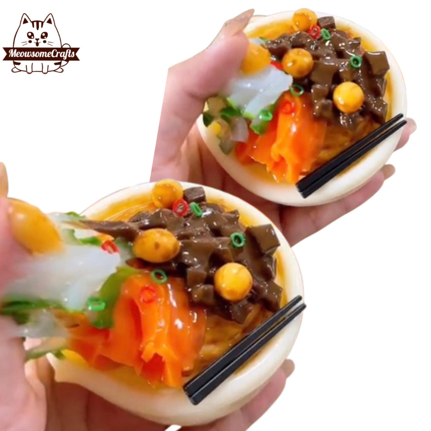 Beef Noodles Food Taba Squishy Squeezable Stress Relief Sensory Fidget Toy