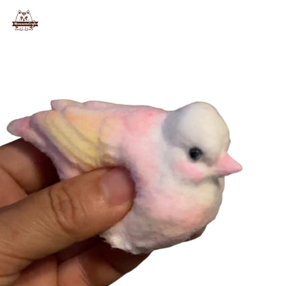 Handmade Furry Bird Squishy Squeezable Stress Relief Sensory Fidget Toy