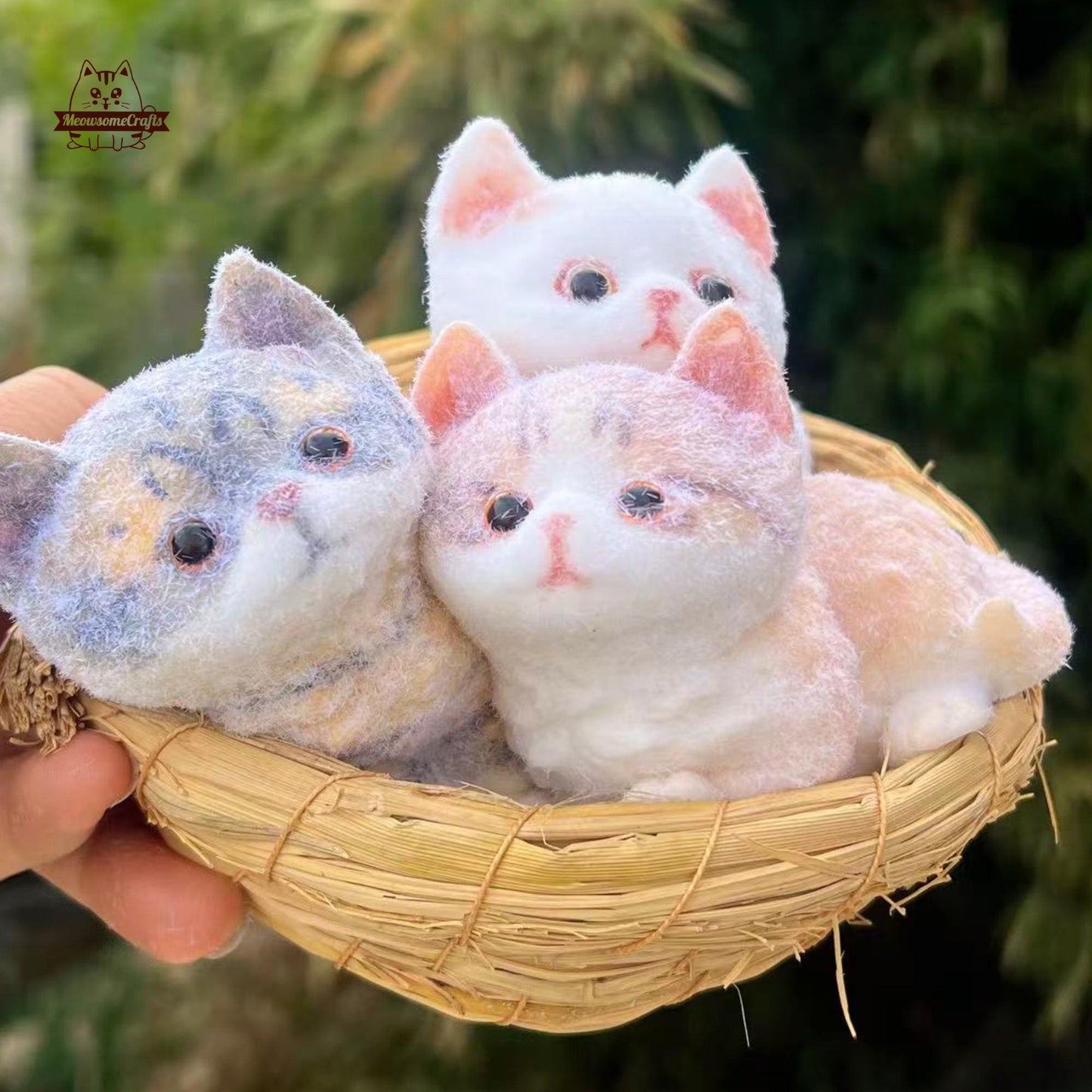 Handmade Furry Sitting Kitty Taba Squishy Squeezable Stress Relief Sensory Fidget Toys