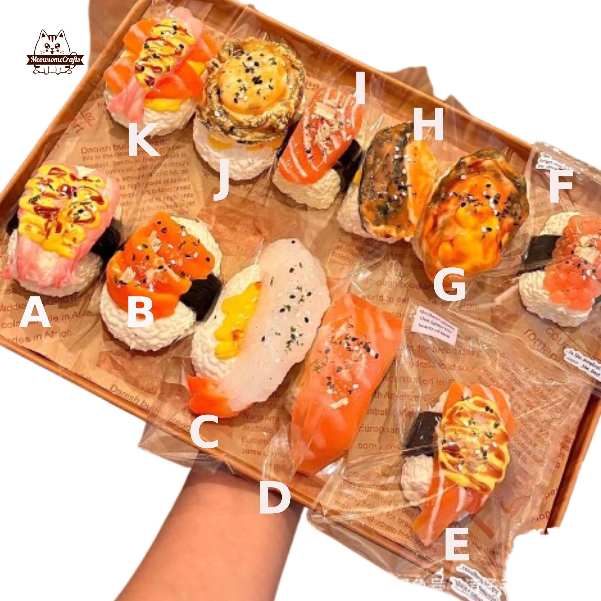 Realistic Sushi Squishy Set Nigiri Slow Rising Stress Toy Food Decor Fidget Toy