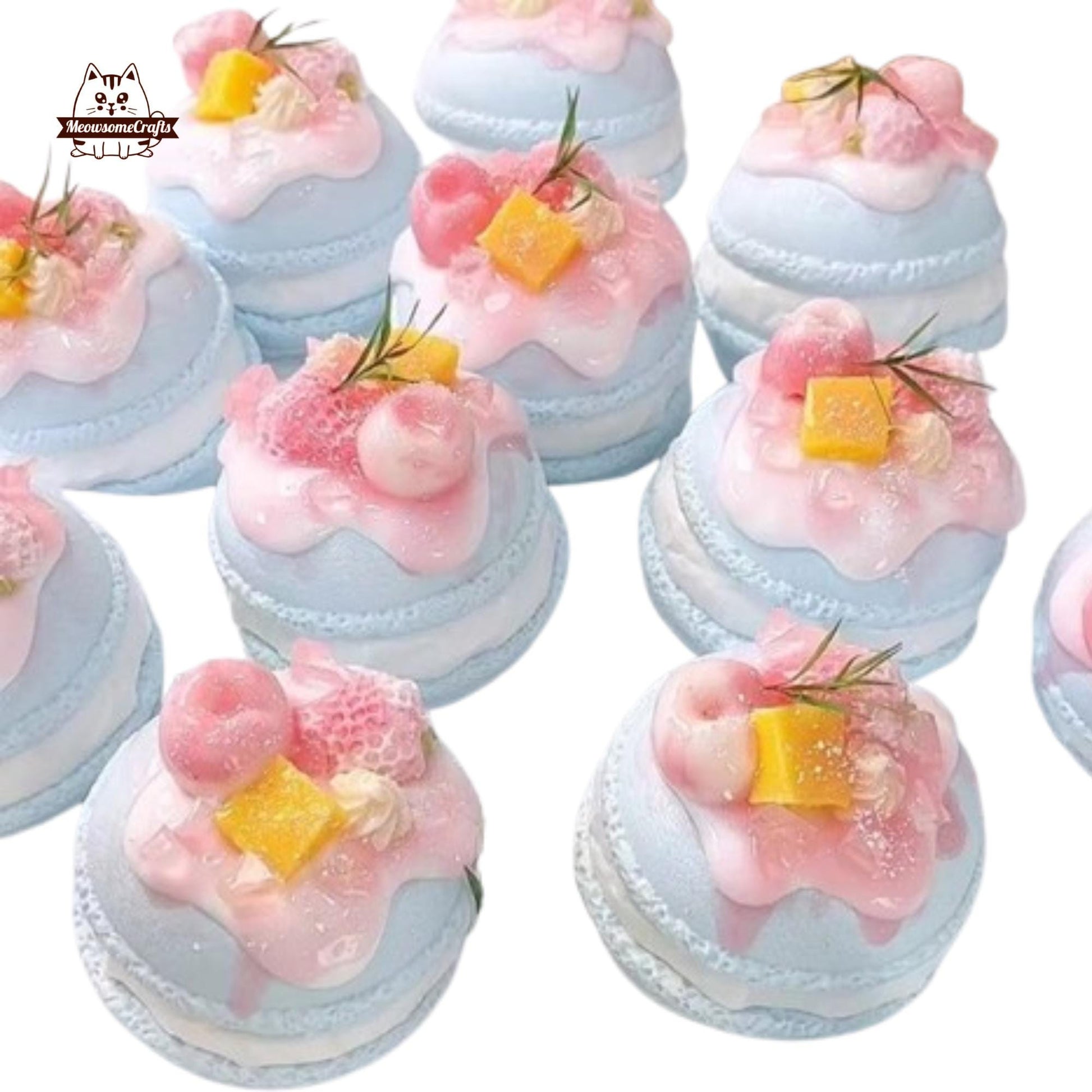 Kawaii Mini Cake Taba Squishy Handmade Silicone Dessert Pastel Macaron Cake Fake Toy