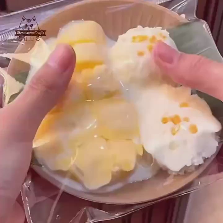 Mango Sticky Rice Food Taba Squishy Squeezable Anxiety Stress Relief Sensory Fidget Toy