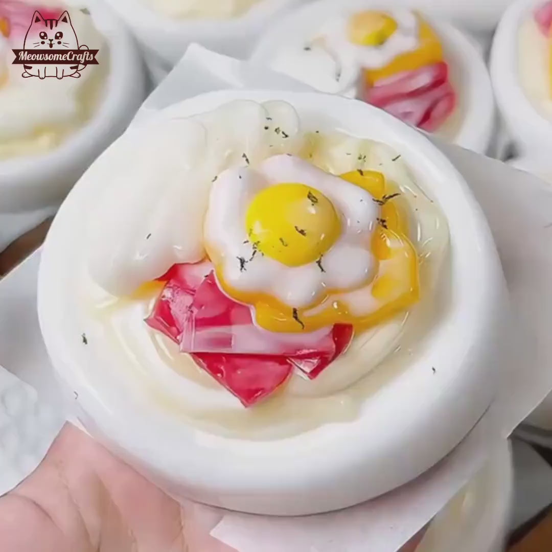 Handmade Creamy Bacon Spaghetti Food Taba Squishy Squeezable Anxiety Stress Relief Sensory Fidget Toy
