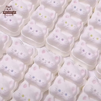 Stacked Kitty Cat Faces Squishy Squeezable Anxiety Stress Relief Sensory Fidget Toy