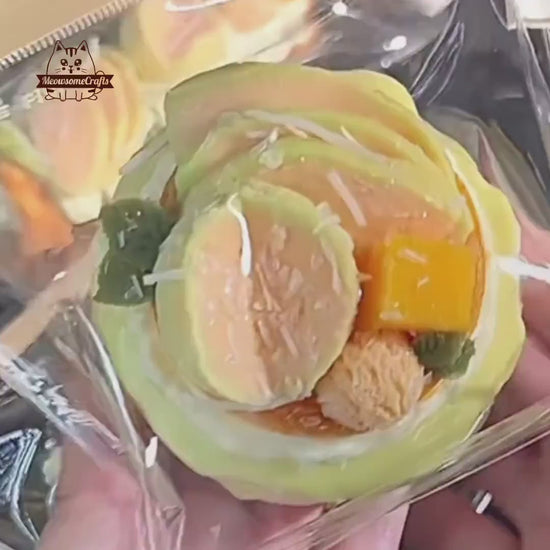 Soft Melon Fruit Cake Dessert Food Taba Squishy Squeezable Anxiety Stress Relief Sensory Fidget Toys