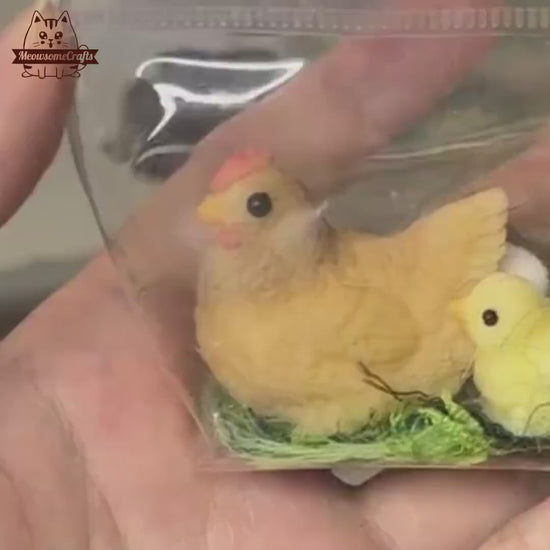 Hen Female Chicken Baby Chick Furry Taba Squishy Squeezable Anxiety Stress Relief Sensory Fidget Toy
