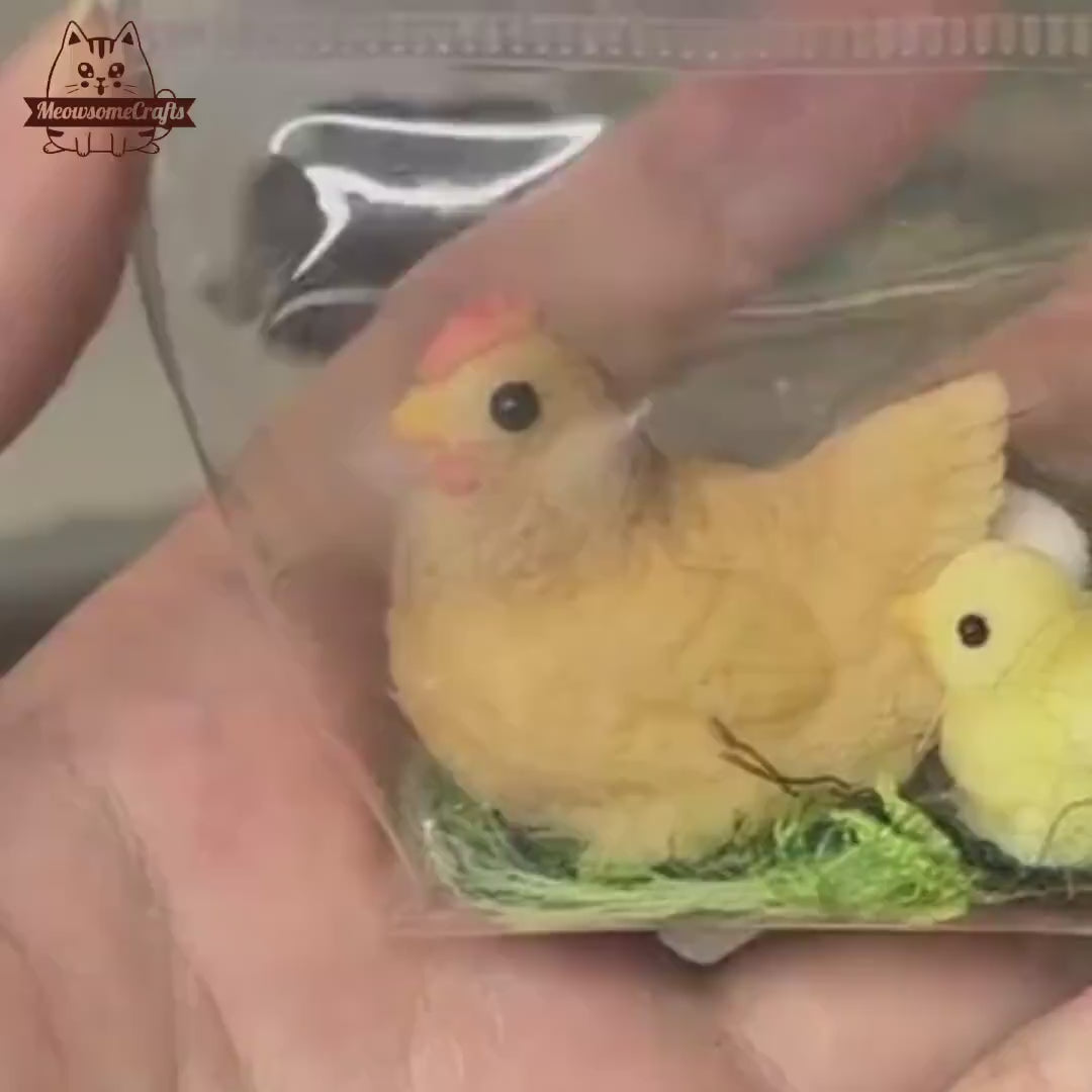 Hen Female Chicken Baby Chick Furry Taba Squishy Squeezable Anxiety Stress Relief Sensory Fidget Toy