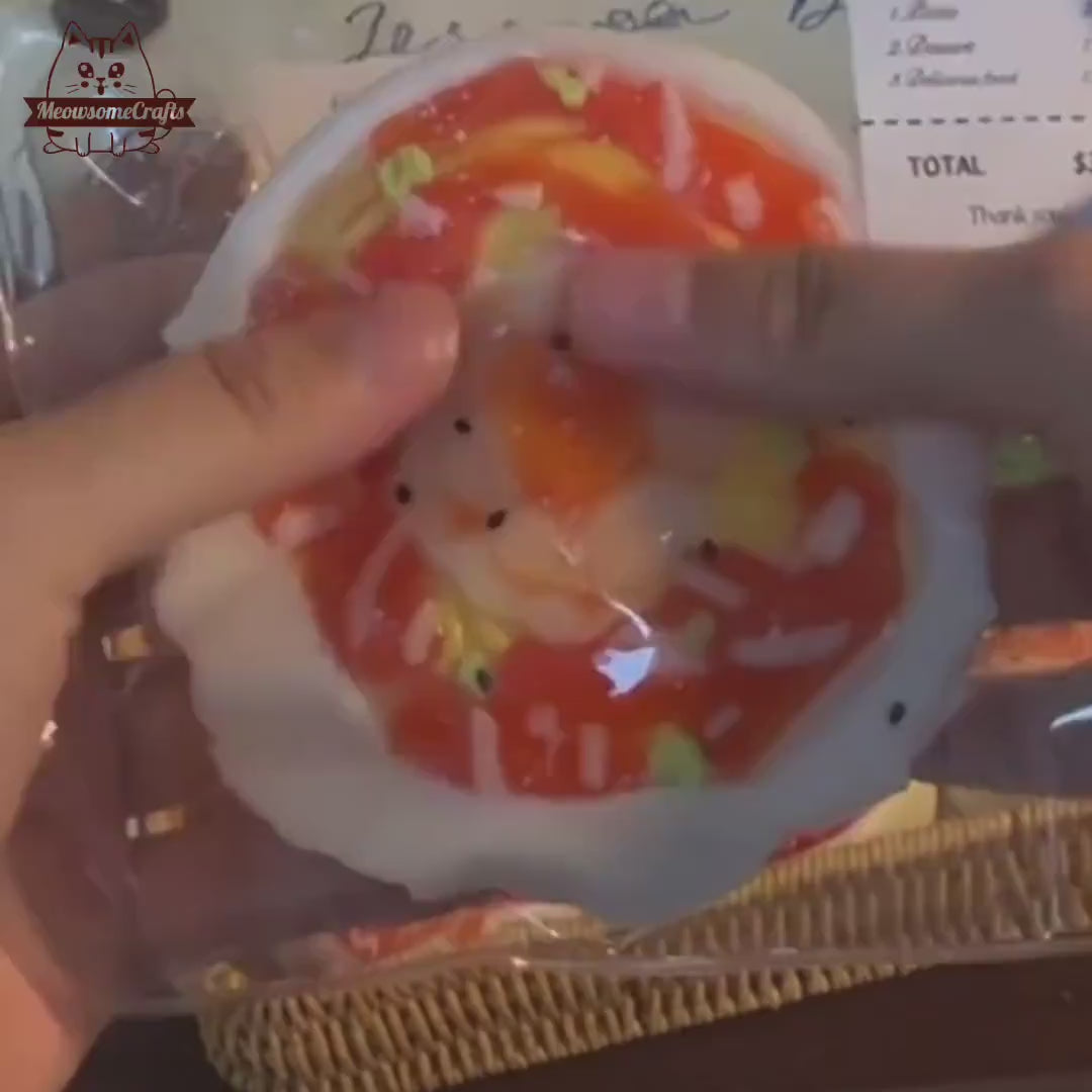 Handmade Tomato Garlic Shrimp Noodles Lobster Food Taba Squishy Squeezable Anxiety Stress Relief Sensory Fidget Toy