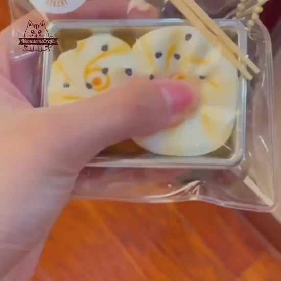 Dim Sum Soup Dumplings Food Taba Squishy Squeezable Anxiety Stress Relief Sensory Fidget Toy